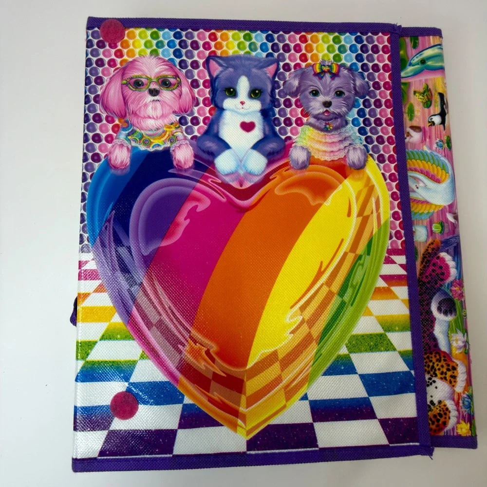 Lisa Frank Trifold Portfolio Organizer SK045 Rainbow Pegasus Leopard 2016